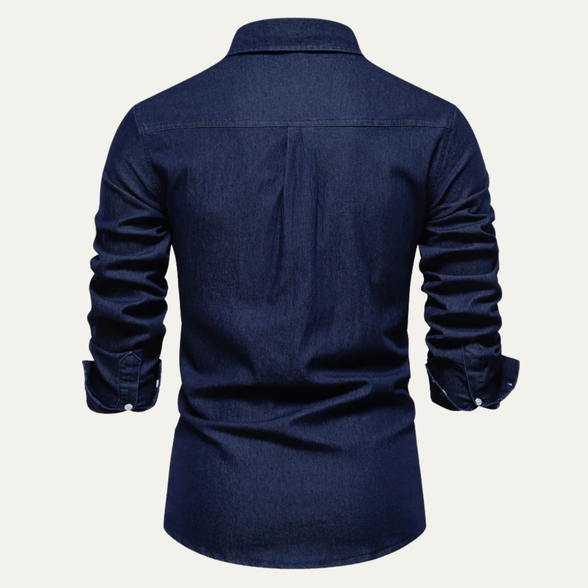 Men's Slim Fit Denim Shirt Double Pockets