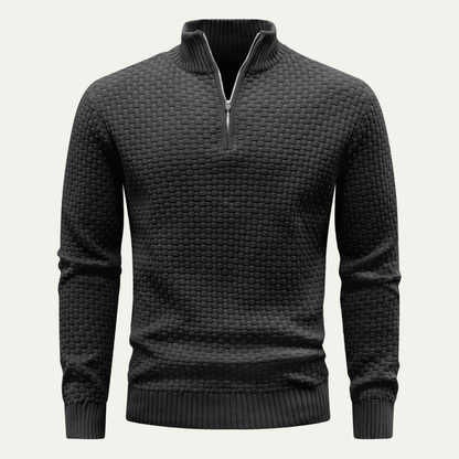 Men's Warm Half Zip Knitted Sweater