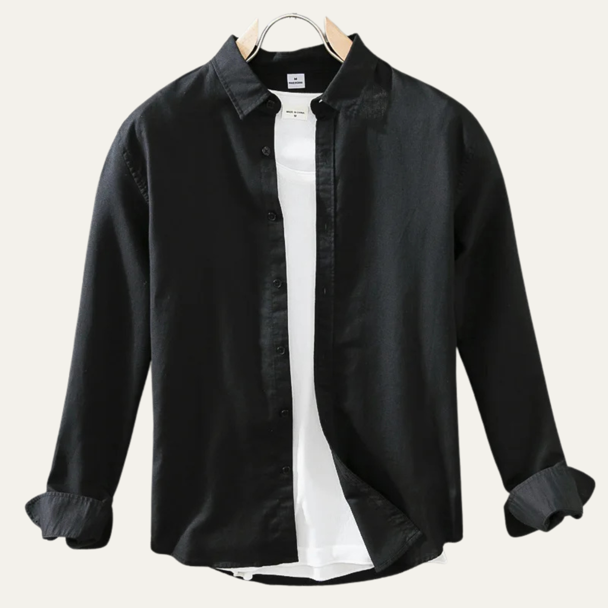 Men's Linen Cotton Button Up Shirt