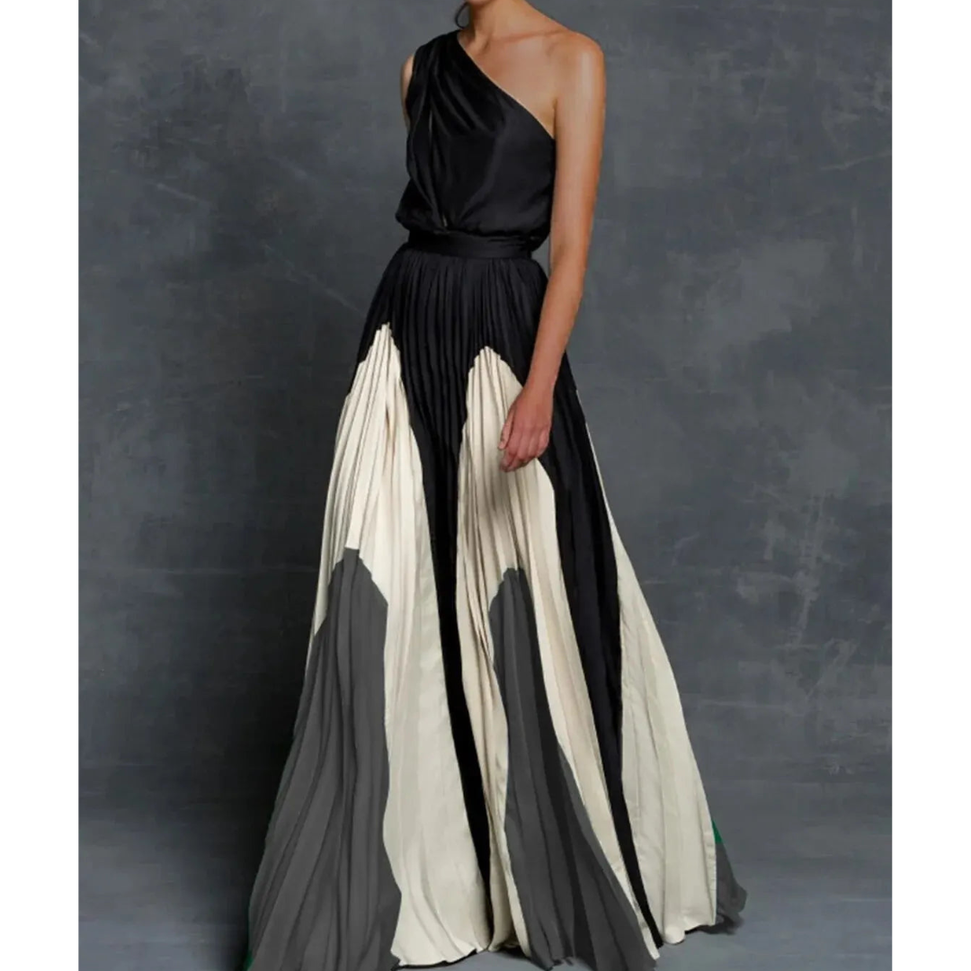 Elegant One Shoulder Evening Gown Dress