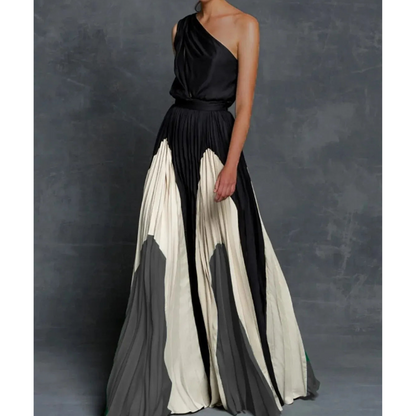 Elegant One Shoulder Evening Gown Dress