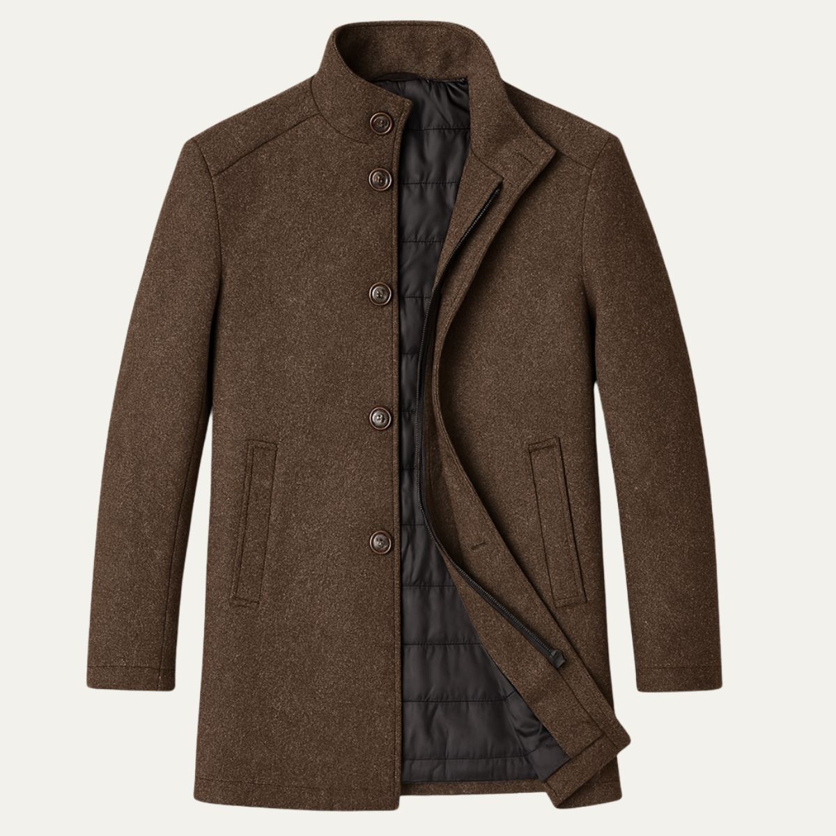 Men's Wool Classic Winter Overcoat - VibreMode