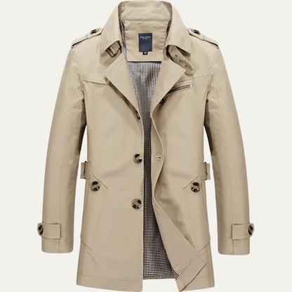 Mauro Icardi Men's Trench Coat Elegant Waterproof - VibreMode