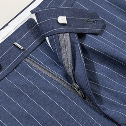 Men's Classic Pinstripe Suit Double Breasted 2 Piece