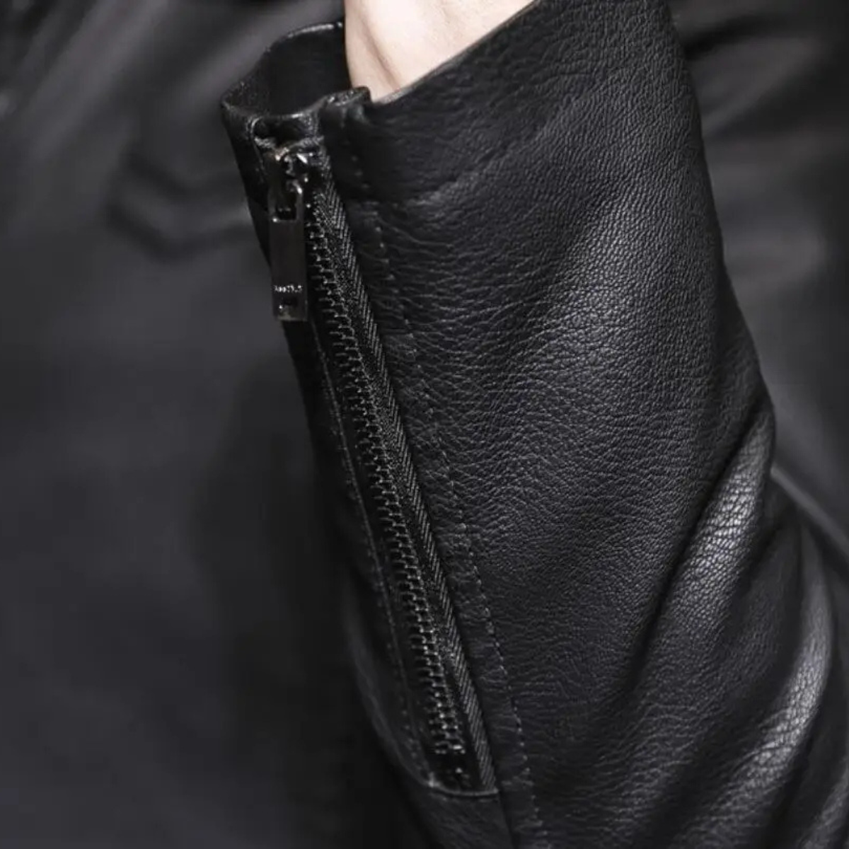 Menton Men's Leather Shearling Jacket Fleece Lined