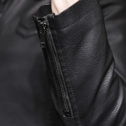 Menton Men's Leather Shearling Jacket Fleece Lined