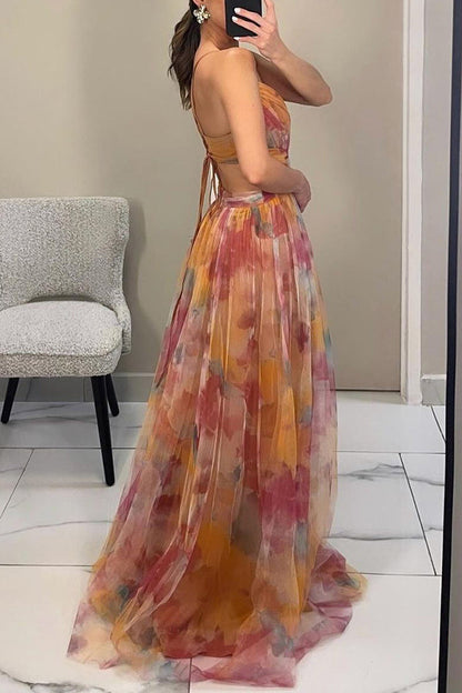 Women's Sleeveless Floral Maxi Dress