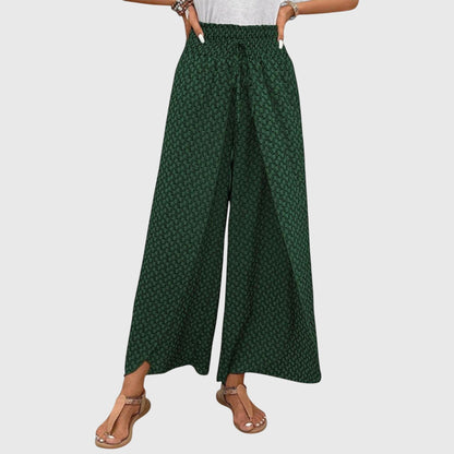 Comfortable Elastic Waist Wide Leg Pants