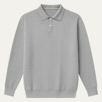 Men's Knit Polo Sweater Casual Business - VibreMode