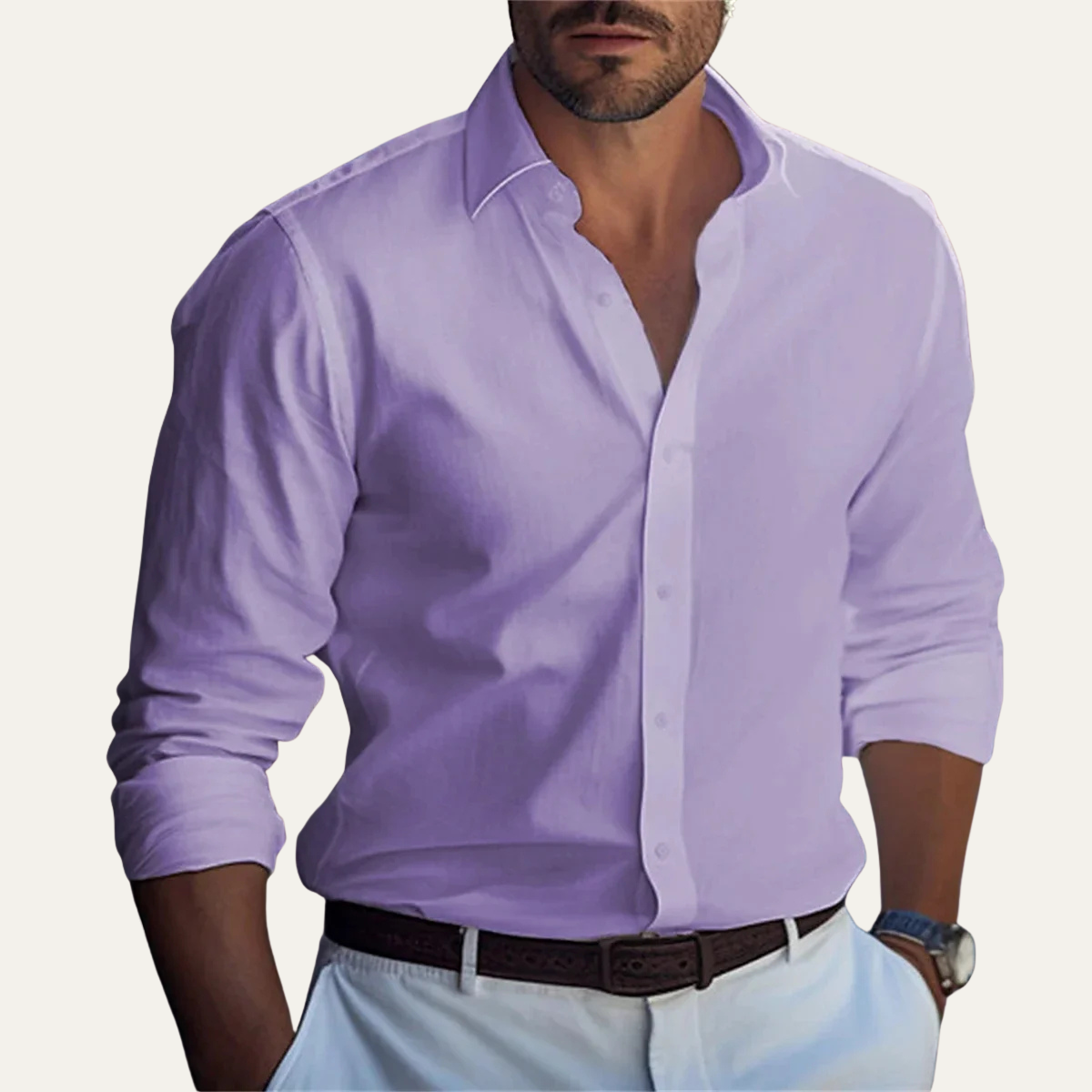 Men's Soft Button Down Casual Shirt