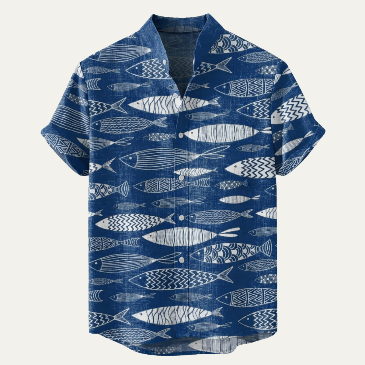 Men's Linen Hawaiian Shirt Retro Beach Style - VibreMode