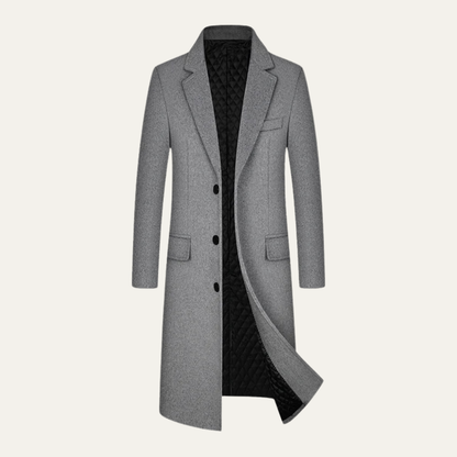 Men's Wool Trench Coat - VibreMode