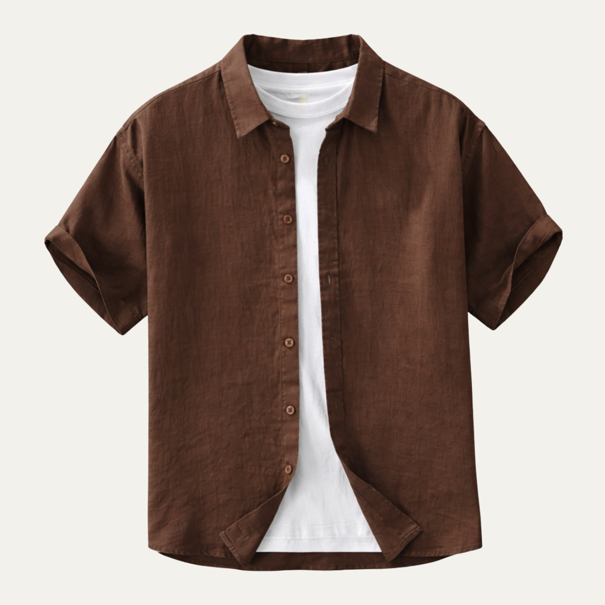 Men's Linen Slim Fit Shirt Breathable - VibreMode