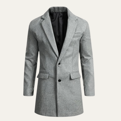 Men's Wool Blend Overcoat Smart Casual Winter
