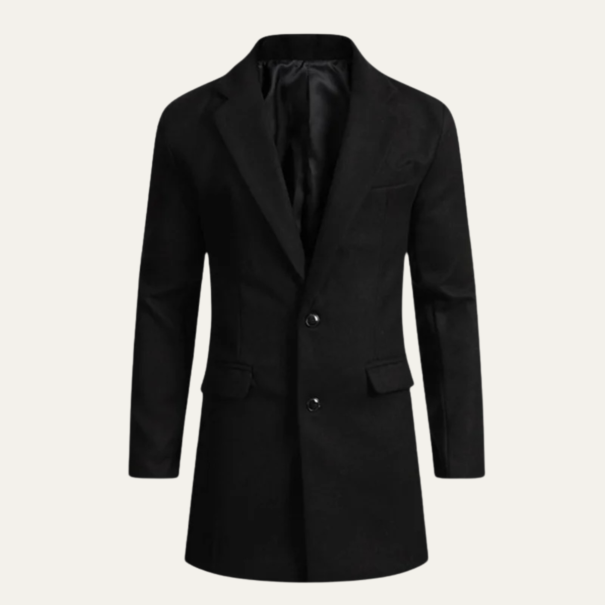 Men's Wool Blend Overcoat Smart Casual Winter