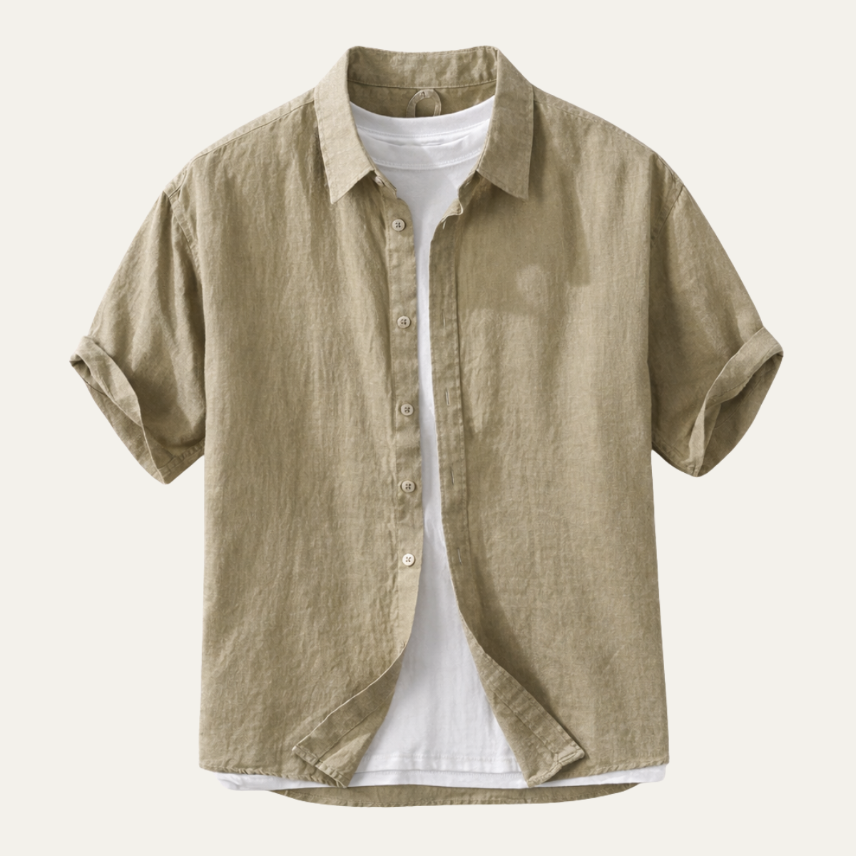 Men's Linen Slim Fit Shirt Lightweight - VibreMode
