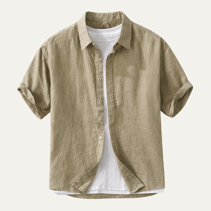 Men's Linen Slim Fit Shirt Lightweight - VibreMode