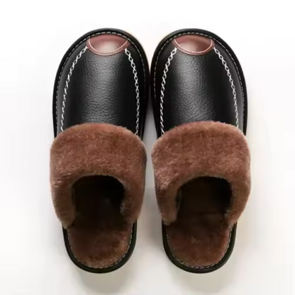 Men's Fleece Lined House Shoes Warm Winter Slippers