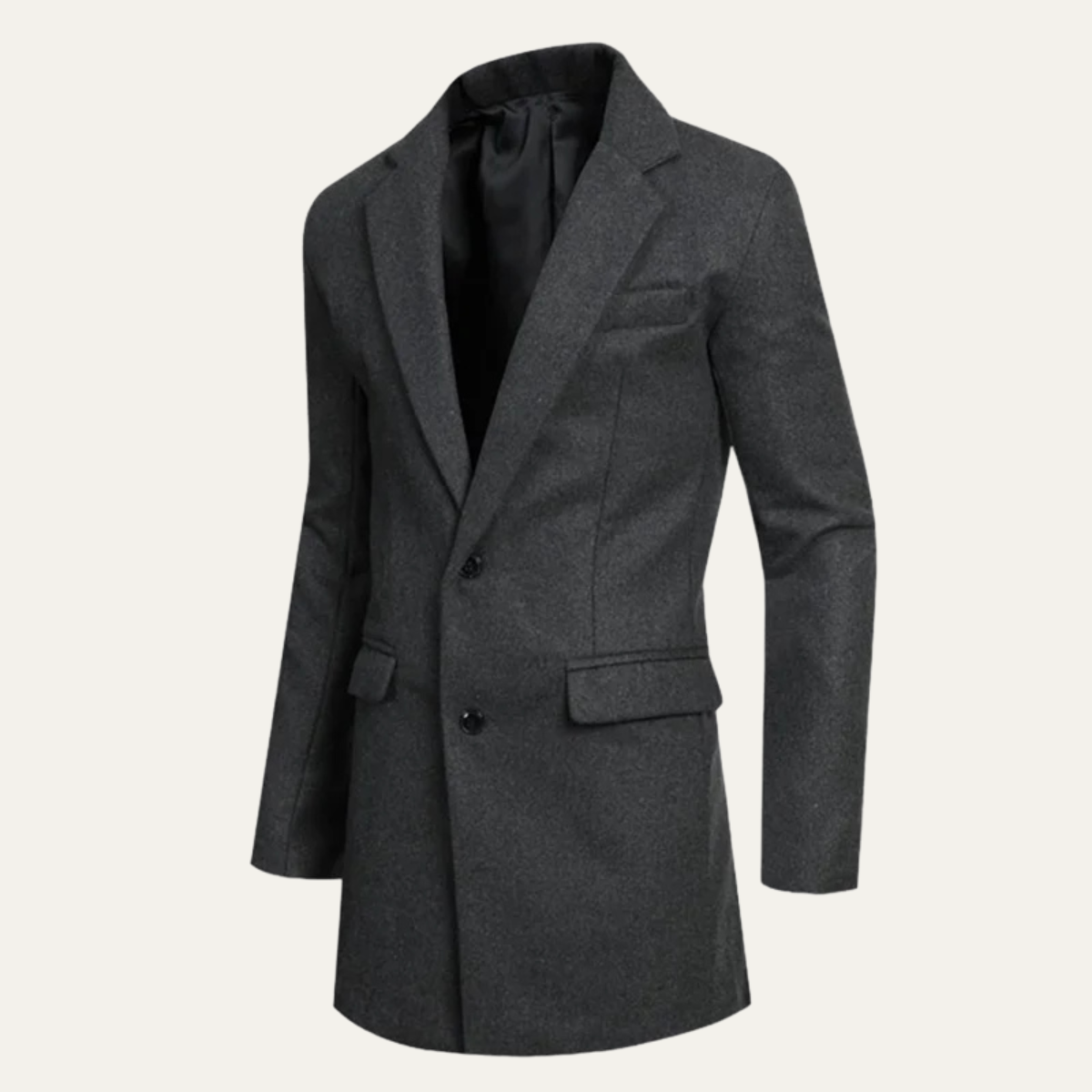 Men's Wool Blend Overcoat Smart Casual Winter
