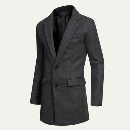 Men's Wool Blend Overcoat Smart Casual Winter