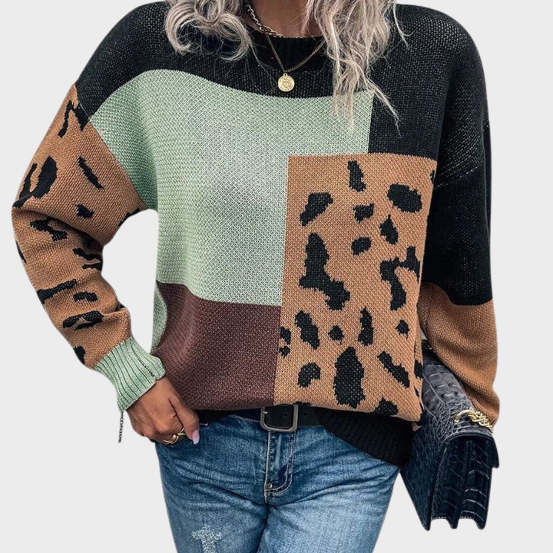 Women's Block Panel Sweater - VibreMode