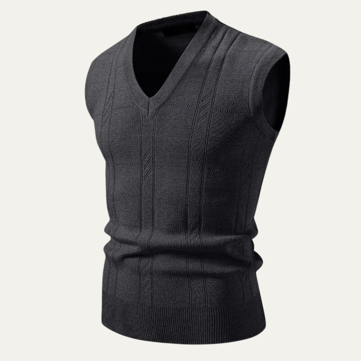 Men's Knitted V Neck Tank