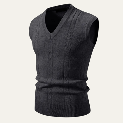 Men's Knitted V Neck Tank