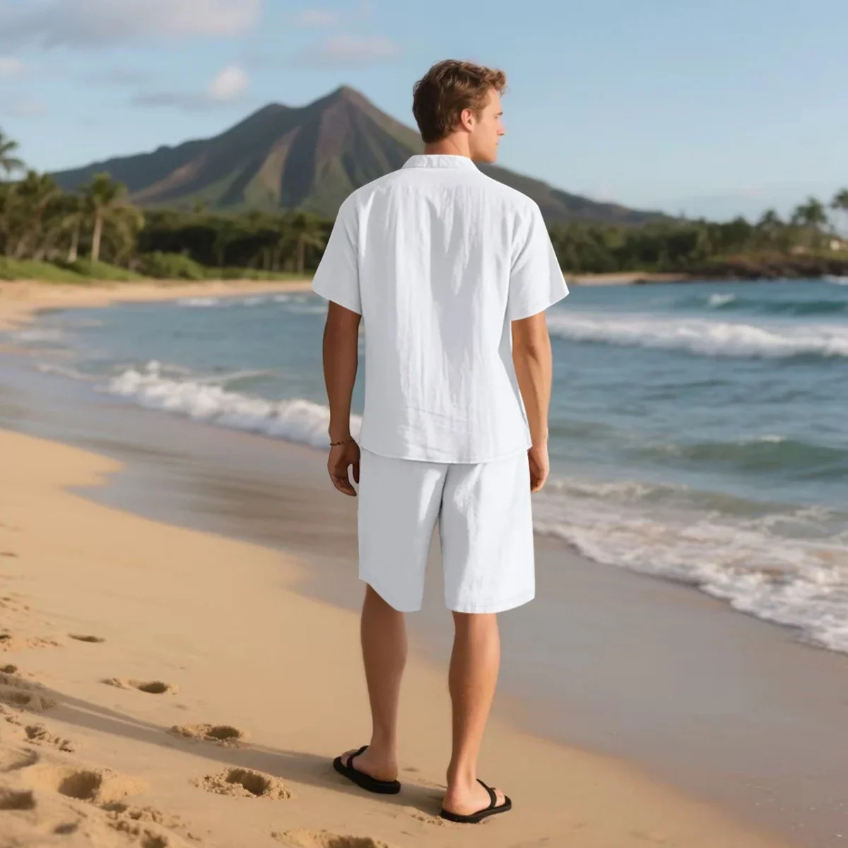 Kirkwood Men's Short Sleeve Shirt And Shorts Set Lightweight