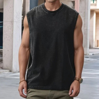 Men's Sleeveless Tank Vintage Washed