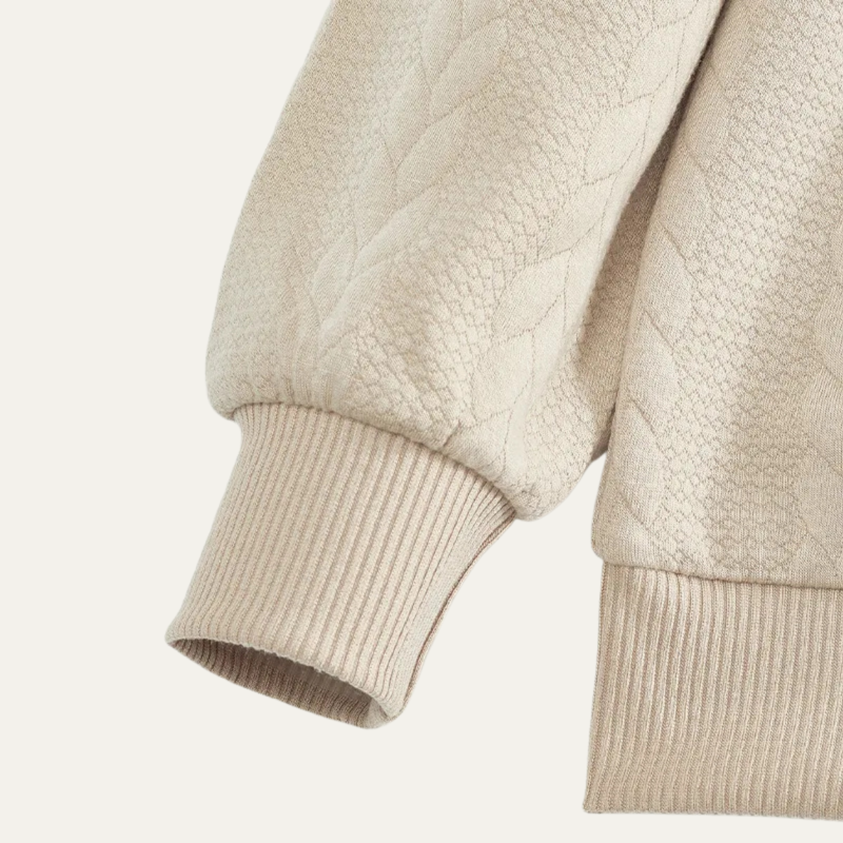 Men's Knitted Jacquard Sweater Stand Up Collar Casual