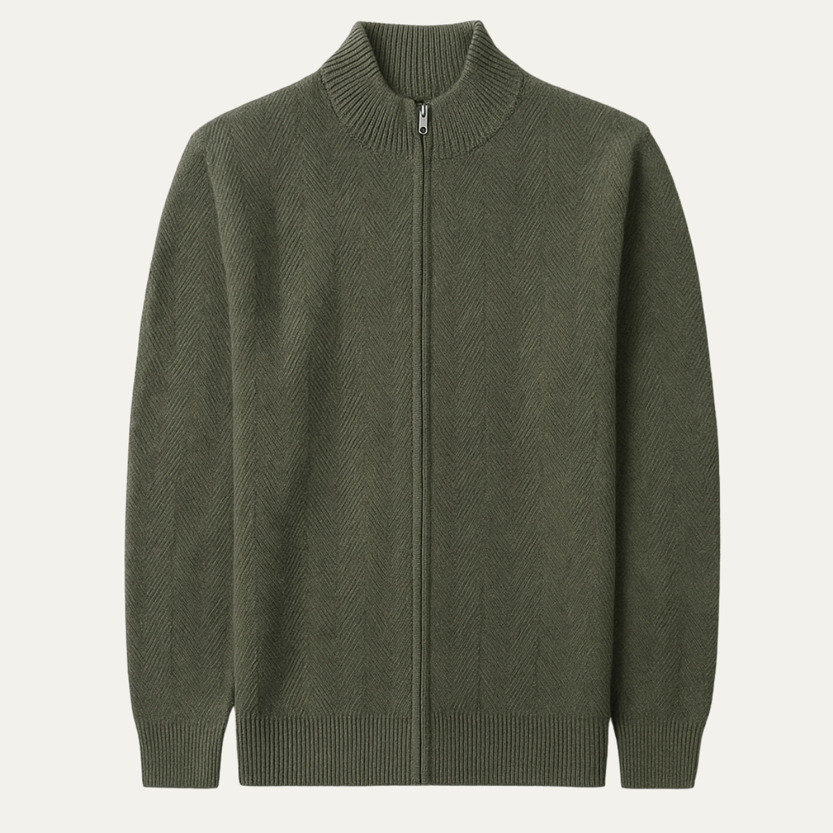 Men's Soft Wool Knit Cardigan - VibreMode