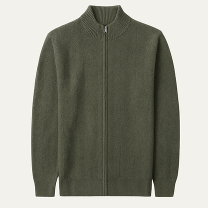 Men's Soft Wool Knit Cardigan - VibreMode