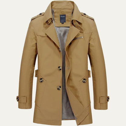 Mauro Icardi Men's Trench Coat Elegant Waterproof