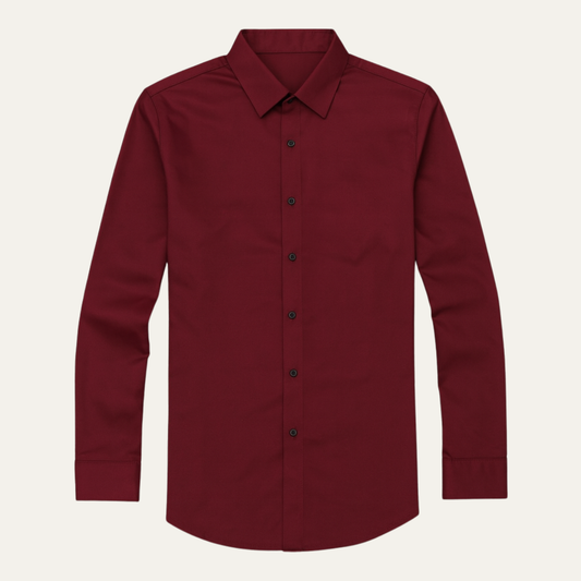 Men's Slim Fit Dress Shirt Cotton Button Up - VibreMode
