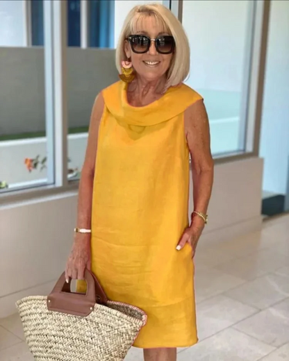 Sherry | Slim Fit Summer Dress with V Neckline