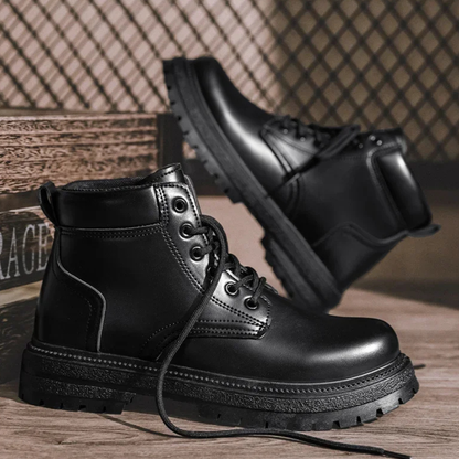 Men's Suede Ankle Boots Lace Up Brown
