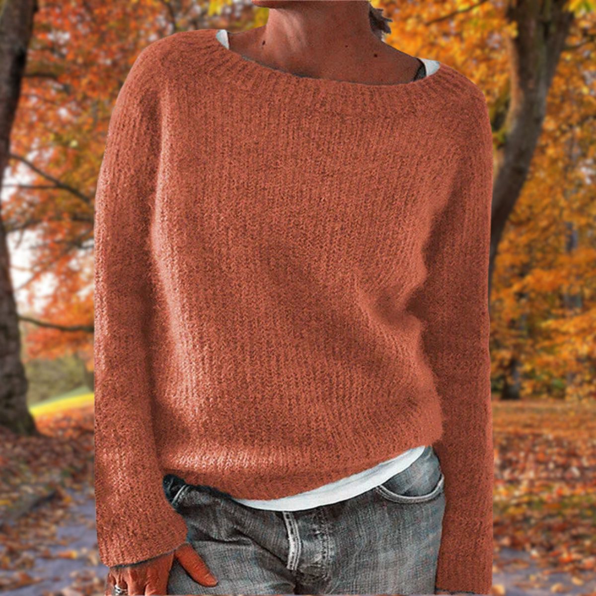 Women's Drop Shoulder Textured Knit Sweater