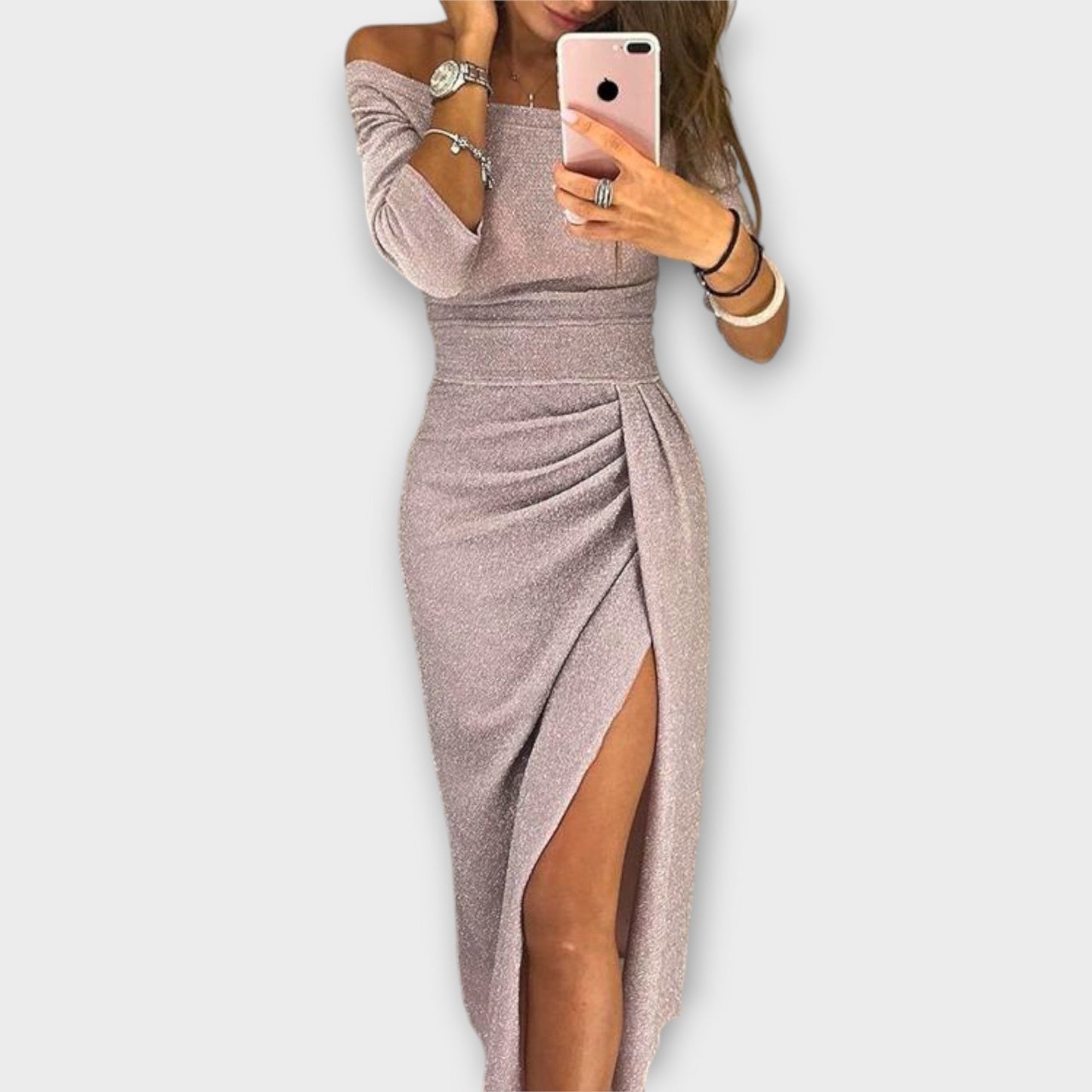 Beautiful Cold Shoulder Evening Dress