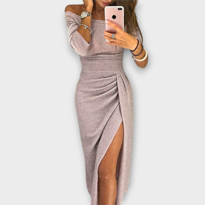 Beautiful Cold Shoulder Evening Dress