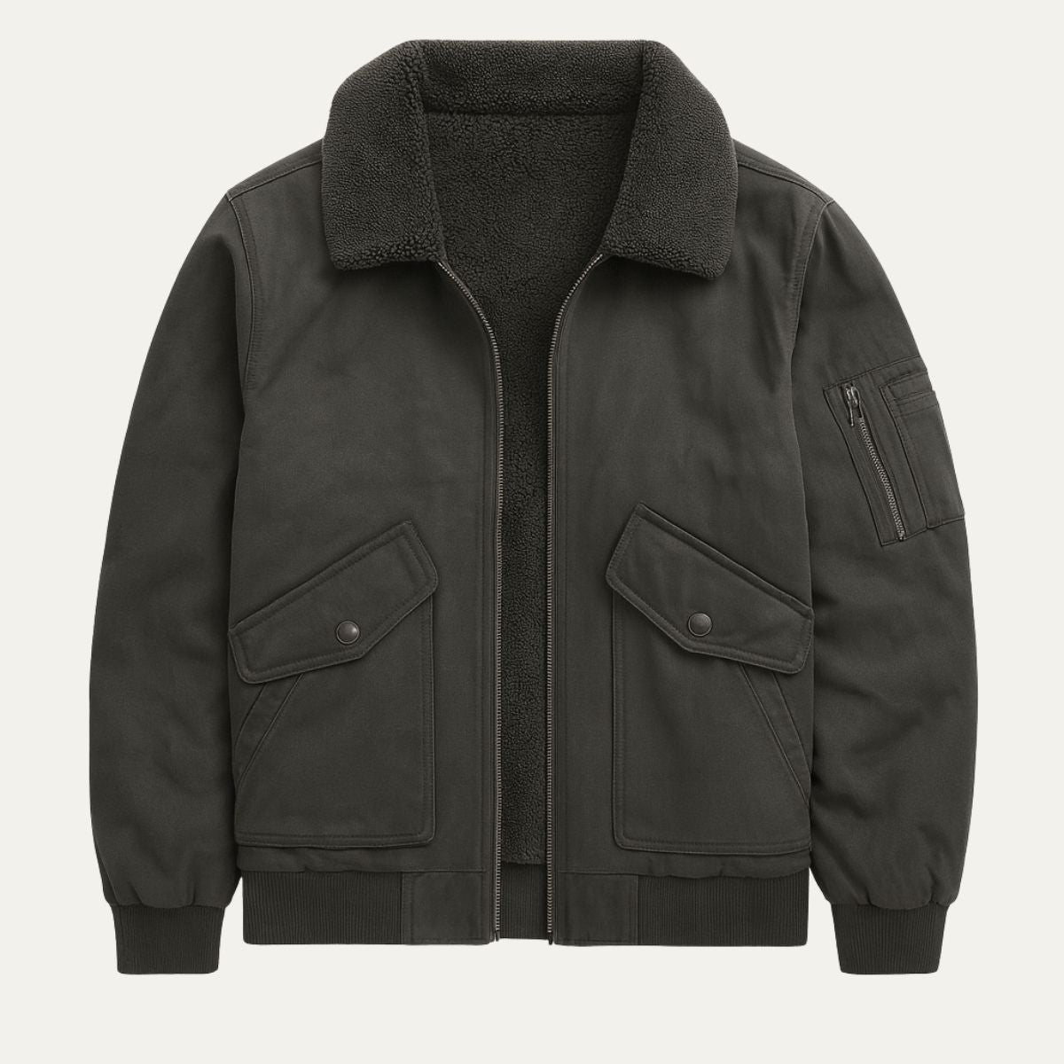 Men's Fleece Lined Bomber Jacket