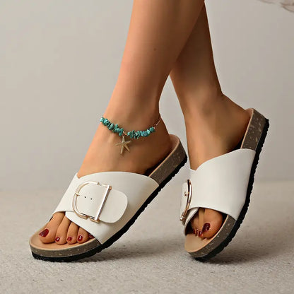 Comfortable Women's Flat Sandals with Adjustable Strap