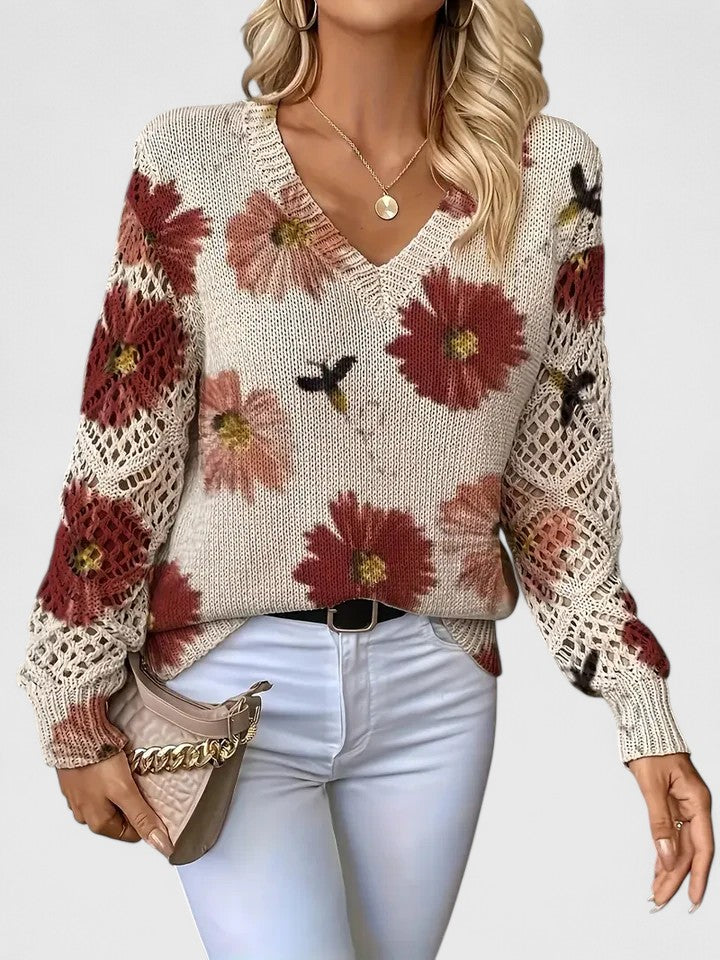 Mae | Pretty Floral Knit Sweater
