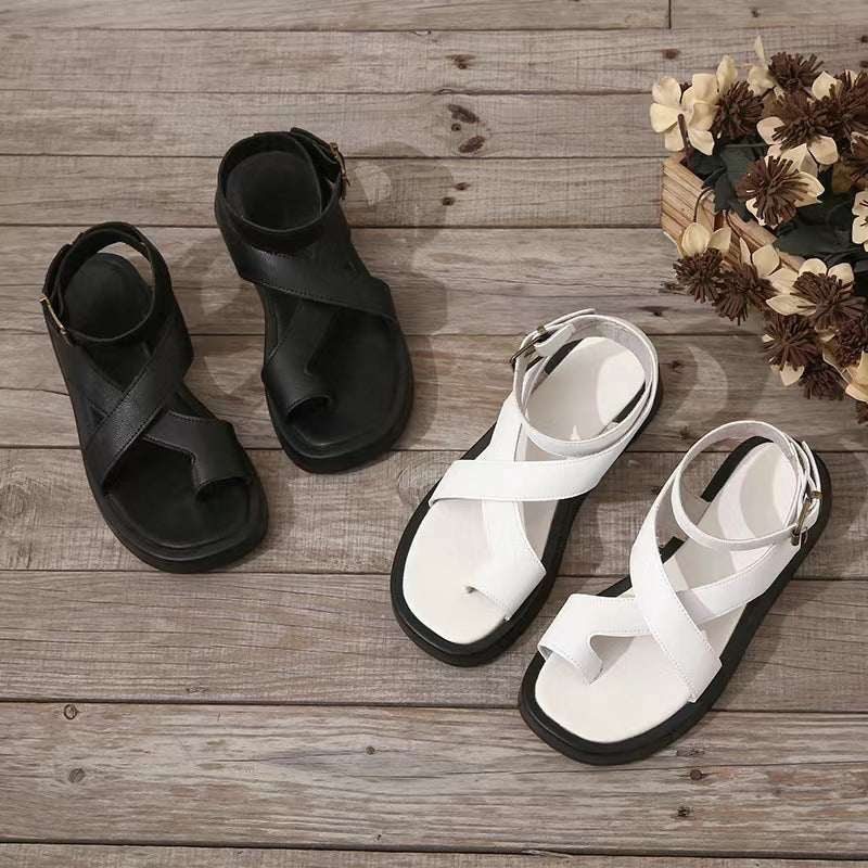 Comfortable Women's Flat Buckle Strap Sandals