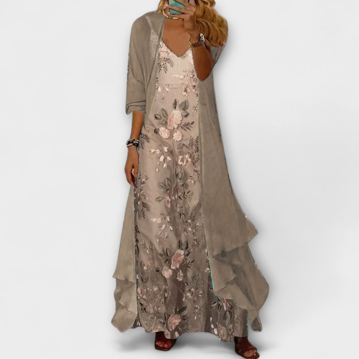 Bryleigh Women's Two Piece Maxi Dress Set - VibreMode