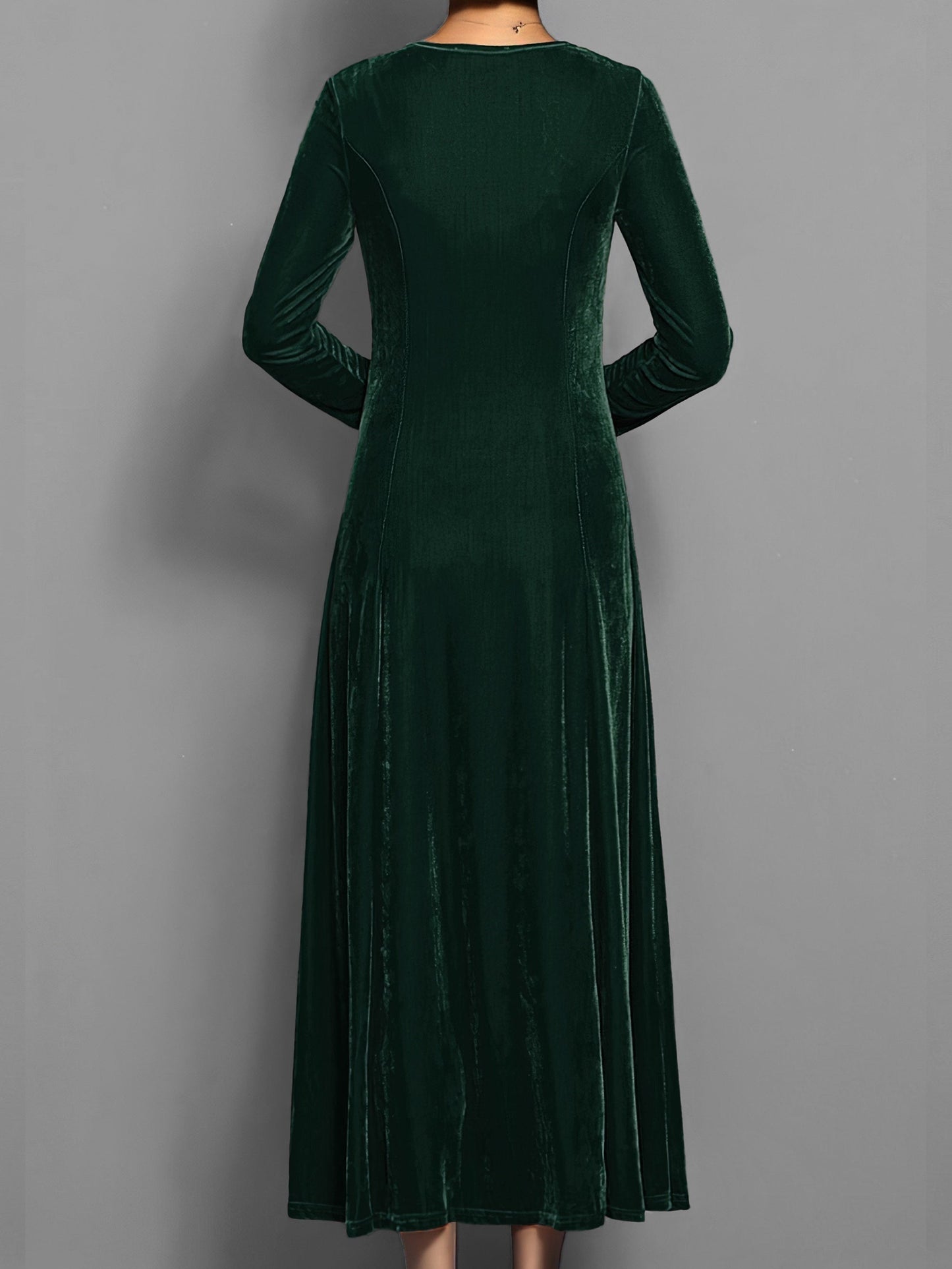 Elegant Ladies Formal V Neck Party Dress