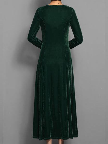 Elegant Ladies Formal V Neck Party Dress