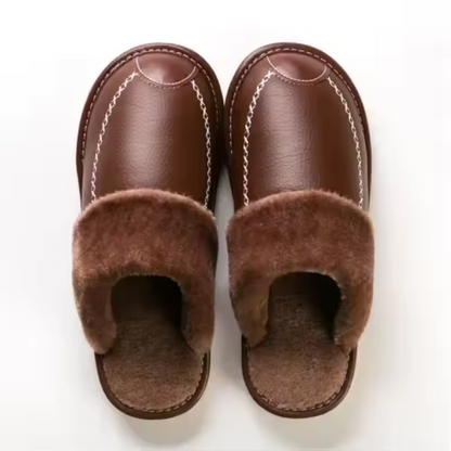 Men's Fleece Lined House Shoes Warm Winter Slippers
