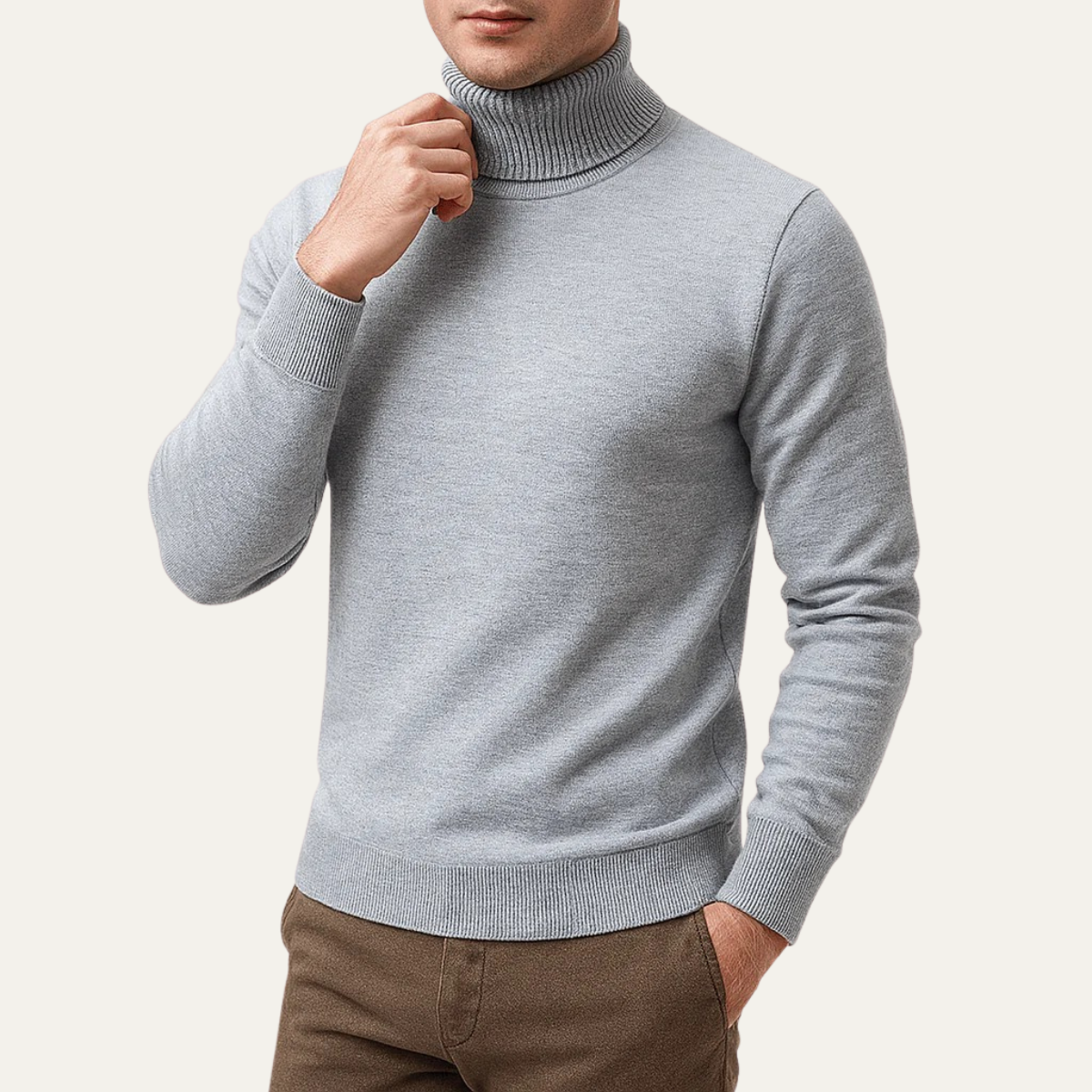 Men's Classic Turtleneck Sweater Knit