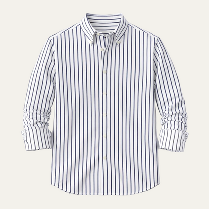 Varenna Lago Men's Striped Dress Shirt Retro Button Down - VibreMode