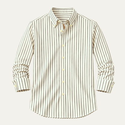 Mens Contrast Stripe Dress Shirt - VibreMode